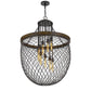 Marion Metal/Wood Mesh Shade Chandelier (Edison Bulbs Not Included), Fx37189 By Cal Lighting | Chandeliers | Moidshstore - 3
