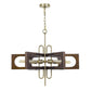 60W X 6 Sneek Metal/Wood Chandelier (Edison Bulbs Are Not Included) By Cal Lighting | Chandeliers | Moidshstore - 3