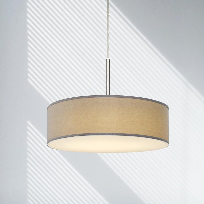 Led 18W Dimmable Pendant With Diffuser And Hardback Fabric Shade, Fx3731Gr By Cal Lighting | Pendant Lamps | Moidshstore