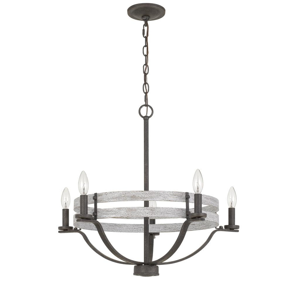 60W X 5 Brig Metal Chandelier By Cal Lighting | Chandeliers | Moidshstore - 3