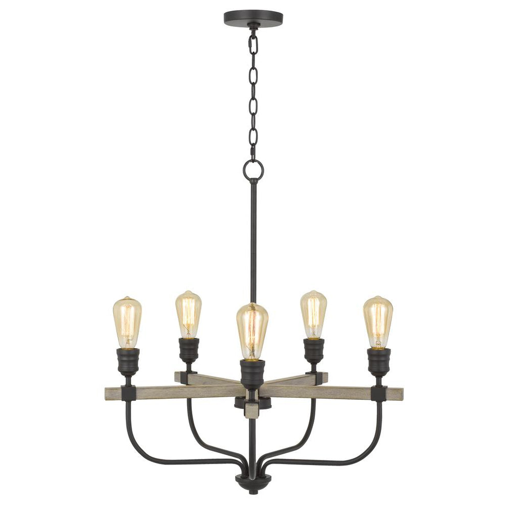 60W X 5 Sion Metal Chandelier By Cal Lighting | Chandeliers | Moidshstore - 2