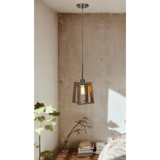 60W Biel Wood Pendant (Edison Bulb Not Included) By Cal Lighting | Pendant Lamps | Moidshstore
