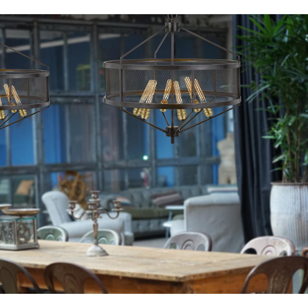 60W X 6 Halle Metal Chandelier (Edison Bulbs Are Not Included) By Cal Lighting | Chandeliers | Moidshstore