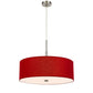 60W X 4 Lonoke Pendant Fixture With Hardback Drum Shade, Maroon By Cal Lighting | Chandeliers | Moidshstore - 2