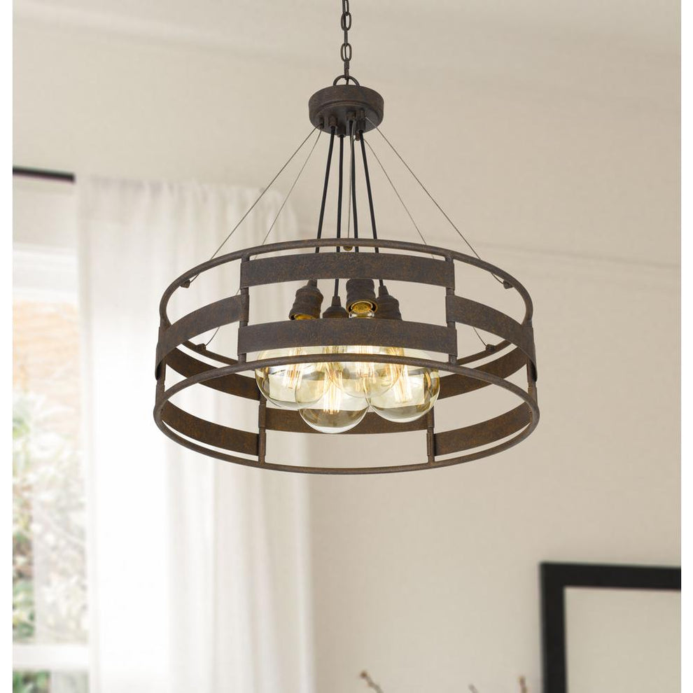 60W X 4 Rochefort Metal Chandelier (Edison Bulbs Shown Are Included), Rust By Cal Lighting | Chandeliers | Moidshstore - 2