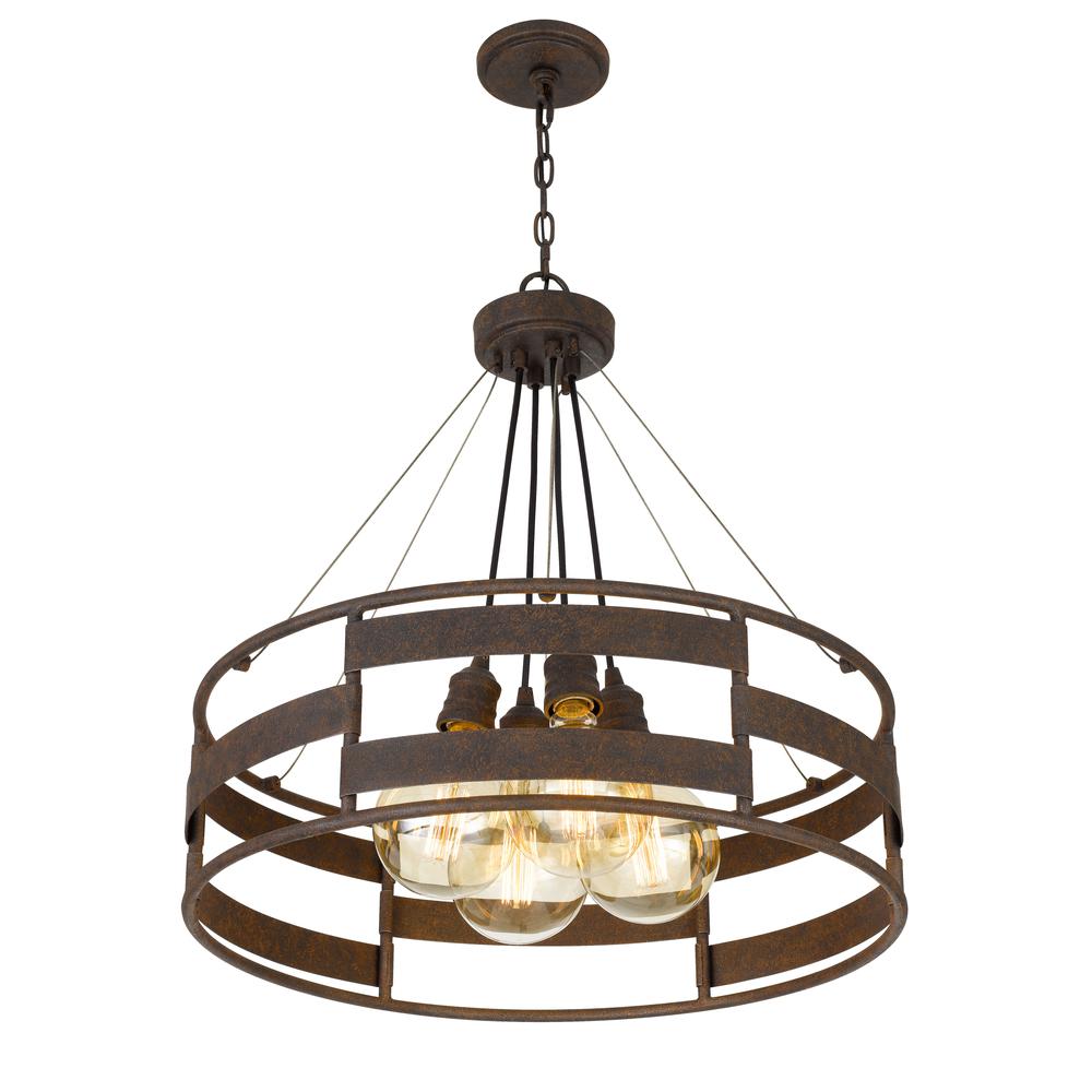 60W X 4 Rochefort Metal Chandelier (Edison Bulbs Shown Are Included), Rust By Cal Lighting | Chandeliers | Moidshstore - 3
