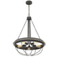 60W X 5 Nixa Metal Chandelier (Edison Bulbs Not Included), Dove Grey By Cal Lighting | Chandeliers | Moidshstore - 2