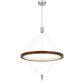 Viterbo Integrated Dimmable Led Pine Wood Pendant Fixture With Suspended Steel Braided Wire. 24W, 1920 Lumen, 3000K, Pine By Cal Lighting | Chandeliers | Moidshstore - 3
