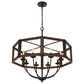 60W X 8 Renton Hexagon Rubber Wood / Metal Chandelier By Cal Lighting | Chandeliers | Moidshstore - 4