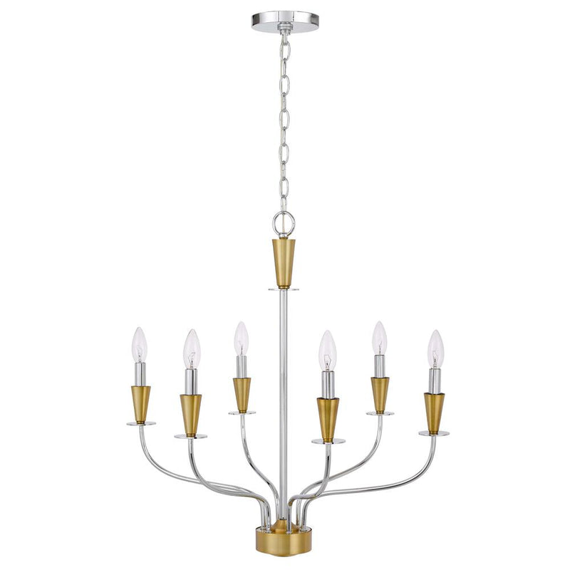 60W X 6 Weston Metal Chandelier By Cal Lighting | Chandeliers | Moidshstore