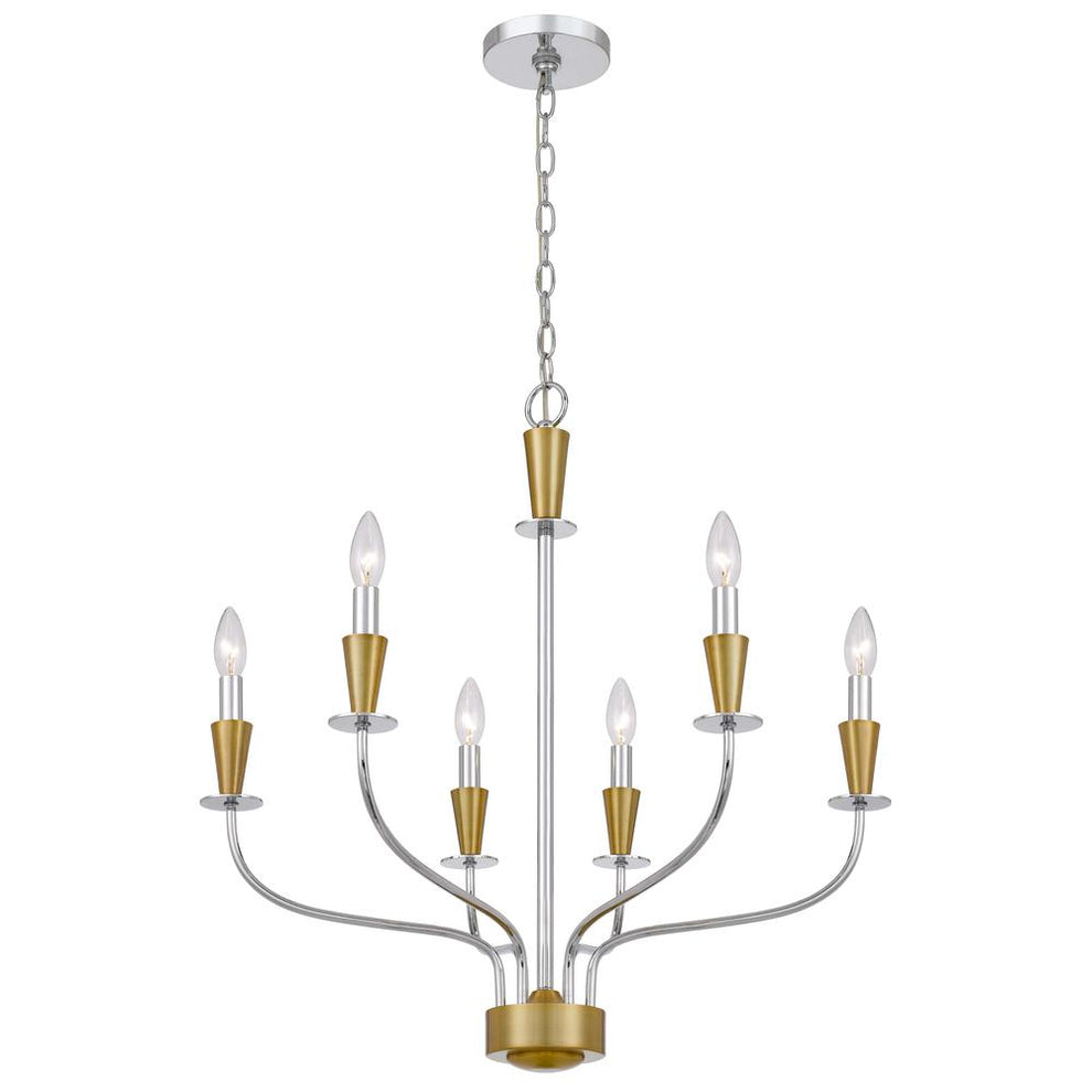 60W X 6 Weston Metal Chandelier By Cal Lighting | Chandeliers | Moidshstore - 4