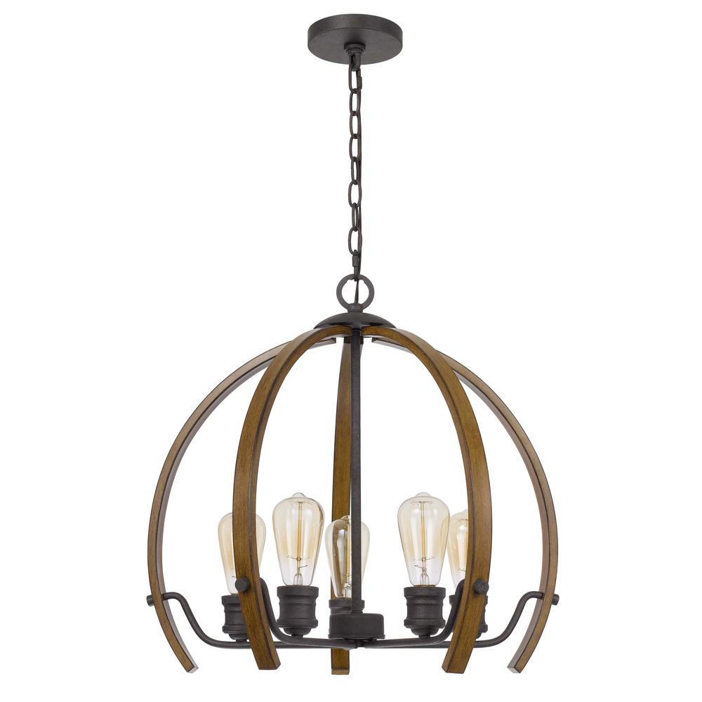 60W X 5 Riverton Metal Chandelier By Cal Lighting | Chandeliers | Moidshstore
