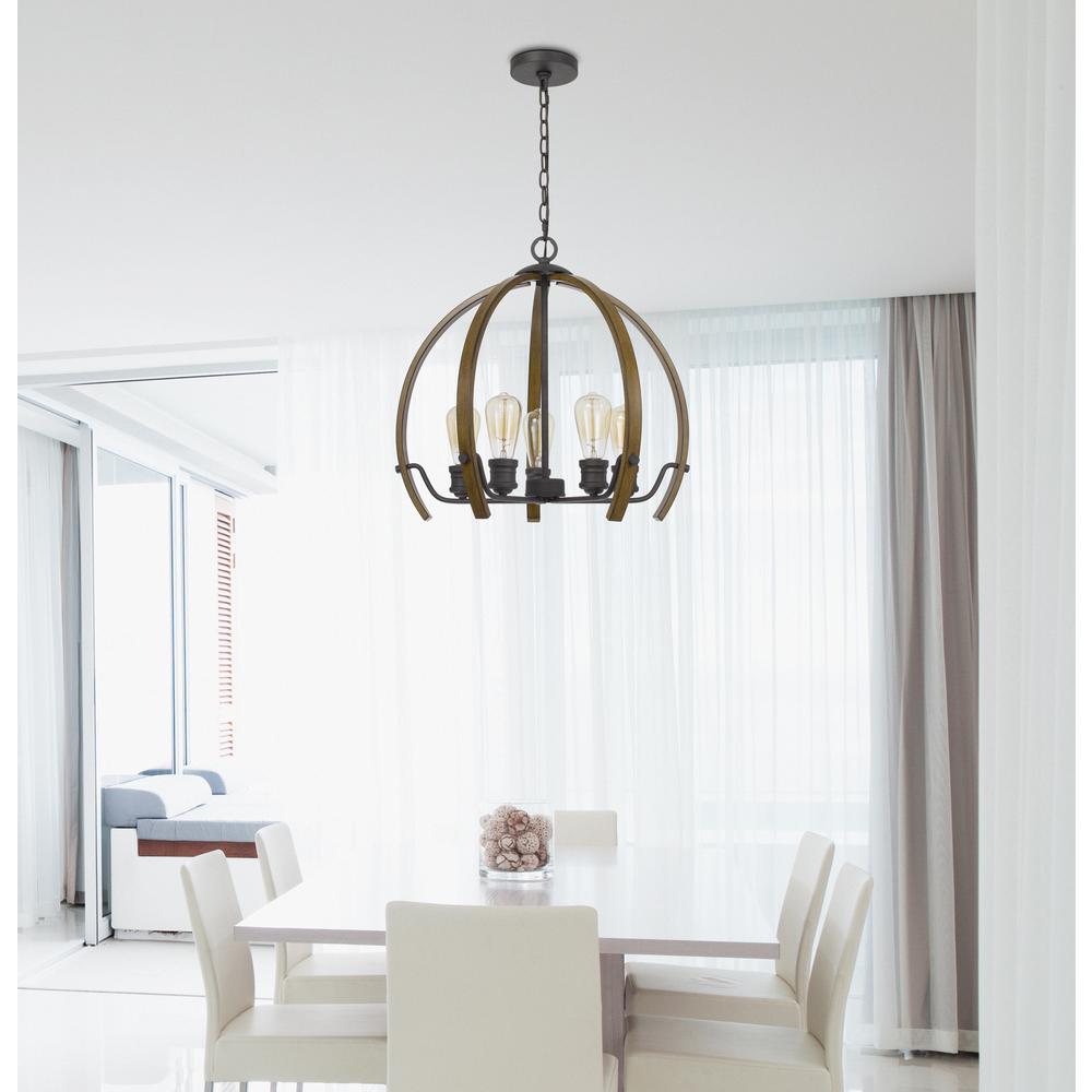 60W X 5 Riverton Metal Chandelier By Cal Lighting | Chandeliers | Moidshstore - 3