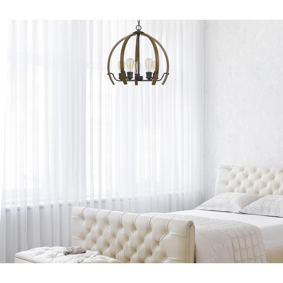 60W X 5 Riverton Metal Chandelier By Cal Lighting | Chandeliers | Moidshstore - 2
