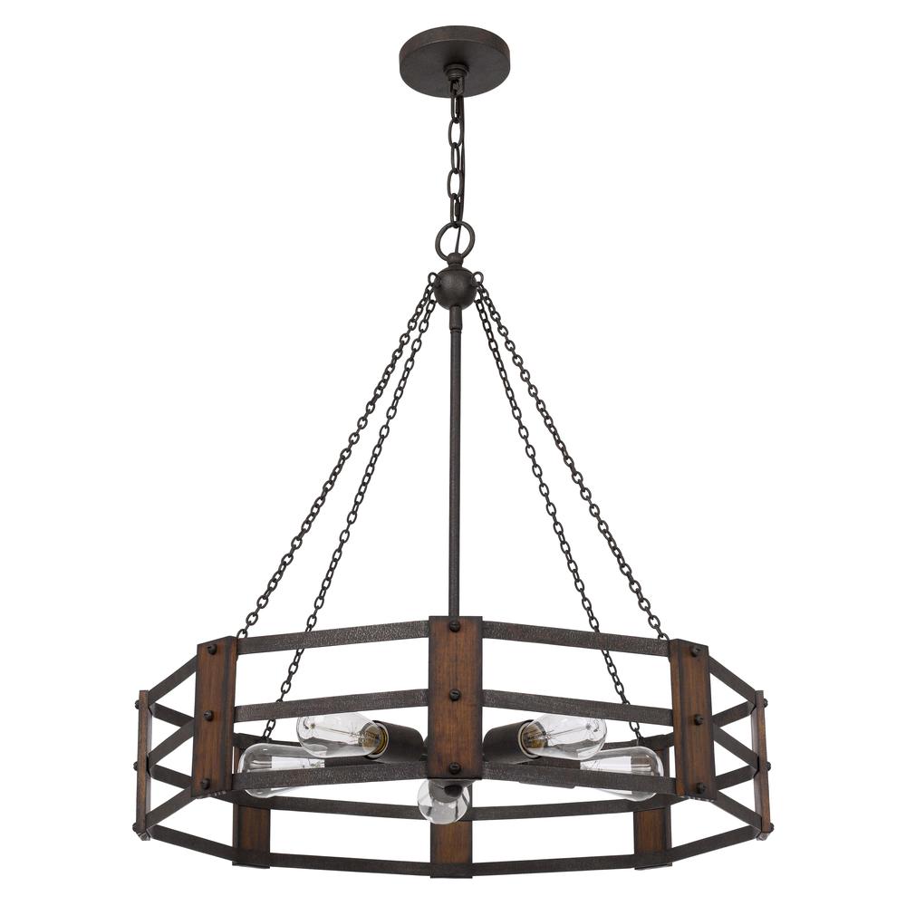 60W X 5 Provo Metal Chandelier By Cal Lighting | Chandeliers | Moidshstore