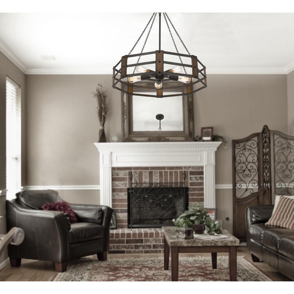 60W X 5 Provo Metal Chandelier By Cal Lighting | Chandeliers | Moidshstore - 2