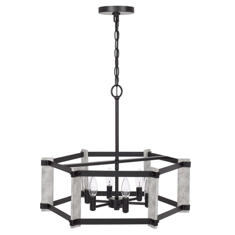 60W X 6 Rutland Hammered Metal Chandelier By Cal Lighting | Chandeliers | Moidshstore