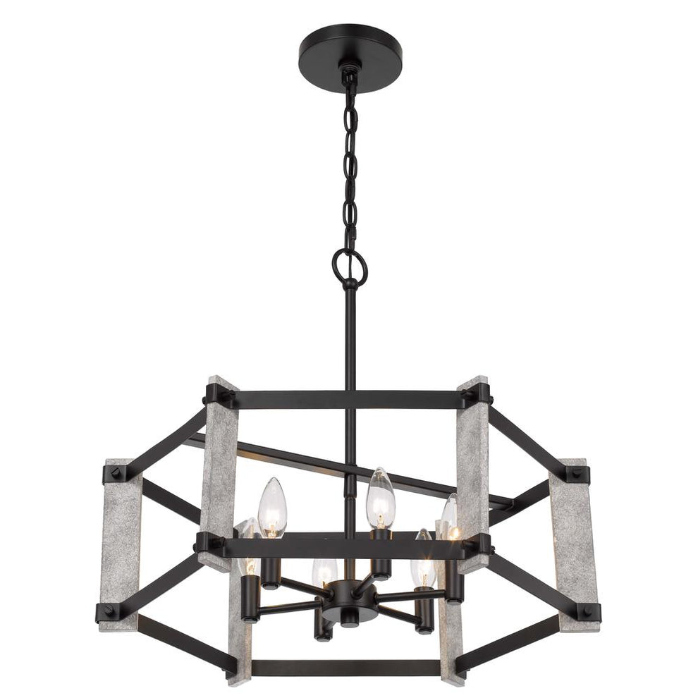 60W X 6 Rutland Hammered Metal Chandelier By Cal Lighting | Chandeliers | Moidshstore - 4