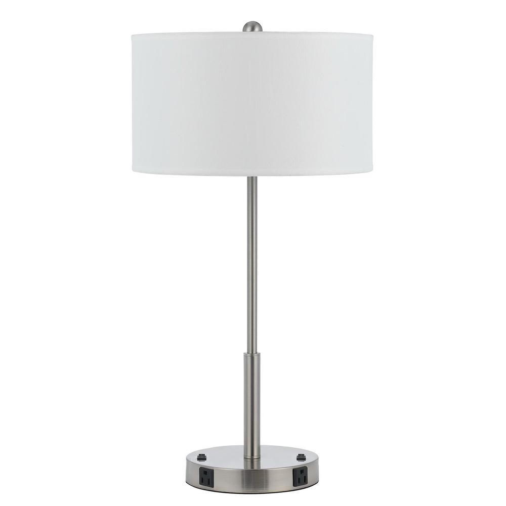 60W Metal N/S Lamp With Two Outlets, La8019Ns2Bs By Cal Lighting | Table Lamps | Moidshstore