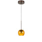 Ithaca 3000K, 8W, 700 Lumen, 90 Cri Dimmable Led Glass Mini Pendant With Amber Glass By Cal Lighting | Pendant Lamps | Moidshstore