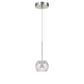 Ithaca 3000K, 8W, 700 Lumen, 90 Cri Dimmable Led Glass Mini Pendant With Clear Crackle Glass By Cal Lighting | Pendant Lamps | Moidshstore