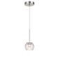 Ithaca 3000K, 8W, 700 Lumen, 90 Cri Dimmable Led Glass Mini Pendant With Clear Crackle Glass By Cal Lighting | Pendant Lamps | Moidshstore - 3