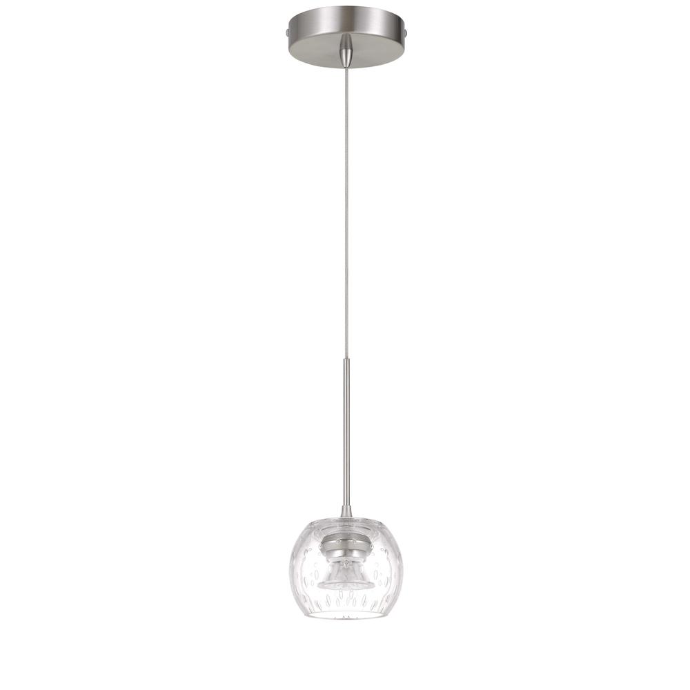 Ithaca 3000K, 8W, 700 Lumen, 90 Cri Dimmable Led Glass Mini Pendant With Clear Bulbbed Glass By Cal Lighting | Pendant Lamps | Moidshstore