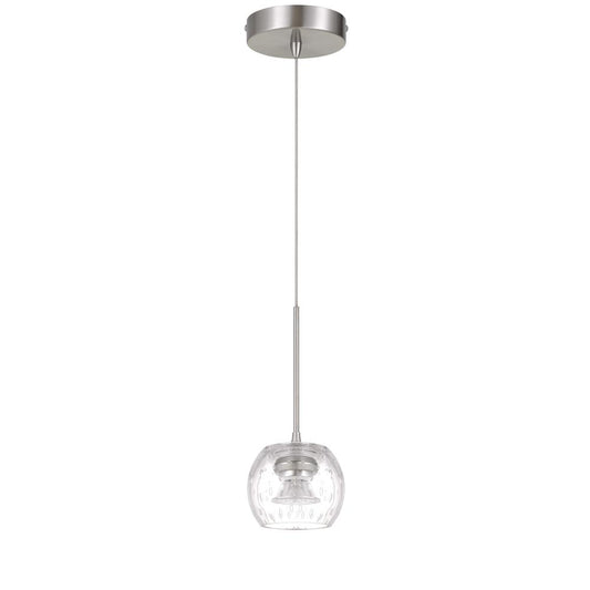 Ithaca 3000K, 8W, 700 Lumen, 90 Cri Dimmable Led Glass Mini Pendant With Clear Bulbbed Glass By Cal Lighting | Pendant Lamps | Moidshstore