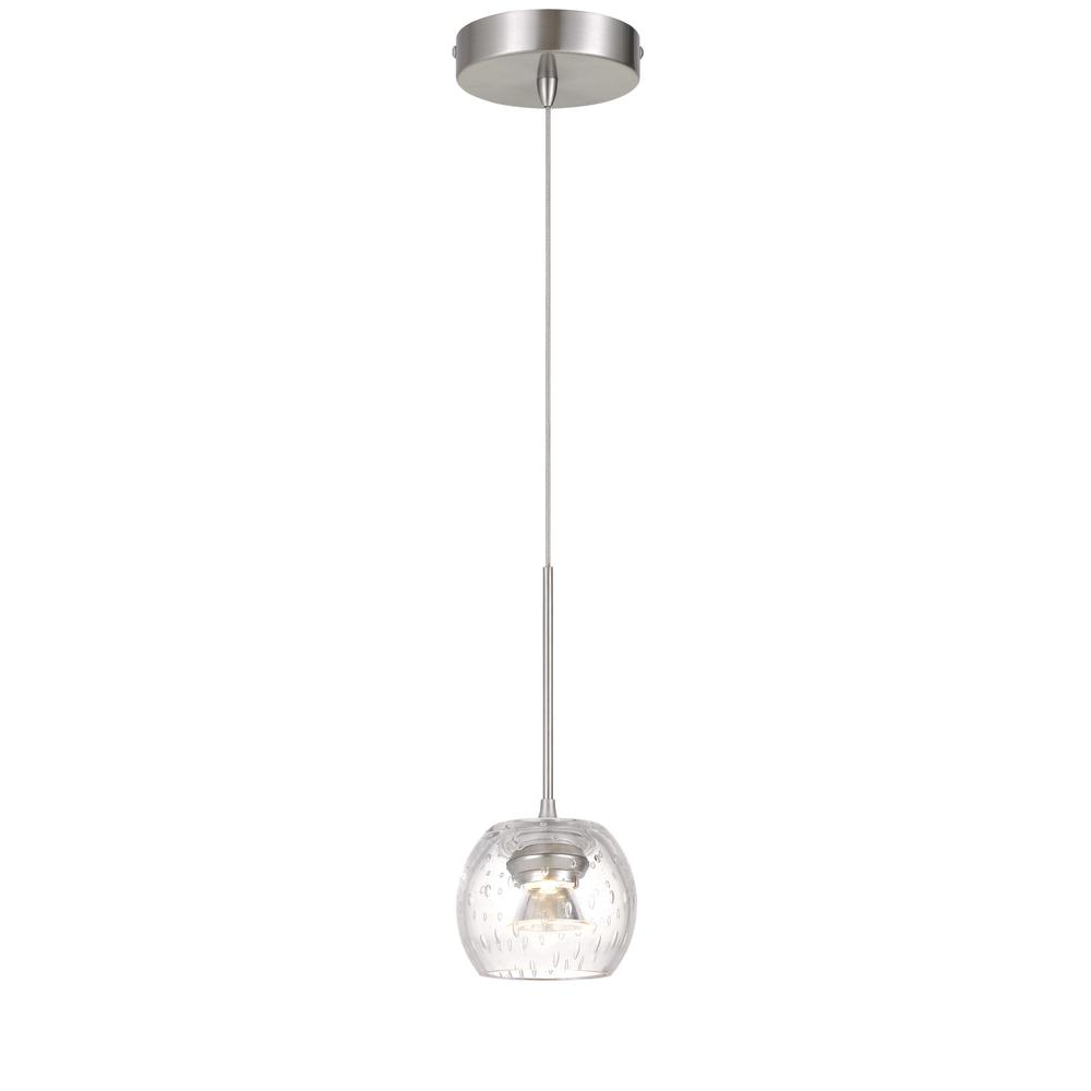 Ithaca 3000K, 8W, 700 Lumen, 90 Cri Dimmable Led Glass Mini Pendant With Clear Bulbbed Glass By Cal Lighting | Pendant Lamps | Moidshstore - 3