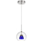 Integrated Dimmable Led Double Glass Mini Pendant Light. 6W, 450 Lumen, 3000K In Clear Blue By Cal Lighting | Pendant Lamps | Moidshstore - 2