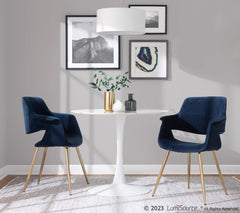 Vintage Flair Chair - Set of 2 Blue By LumiSource - CH-VFLV-MTPR1 AUBU2