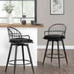 Riley 26" Fixed-Height Counter Stool with Arms - Set of 2 By LumiSource | Counter Stools | Modishstore