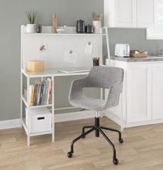 Margarite Adjustable Office Chair Gray By LumiSource