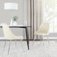 Giovanni Chair - Set of 2 Chrome Metal, Cream PU By LumiSource | Dining Chairs | Modishstore