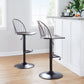 Riley Adjustable Barstool - Set of 2 Black By LumiSource | Bar Stools | Modishstore - 11
