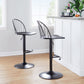 Riley Adjustable Barstool - Set of 2 Black By LumiSource | Bar Stools | Modishstore - 2