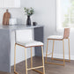 Mason Mara 26" Fixed-Height Counter Stool - Set of 2 Gray By LumiSource | Counter Stools | Modishstore - 10