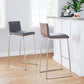 Mason Mara 30" Fixed-Height Barstool - Set of 2 Gray By LumiSource | Bar Stools | Modishstore