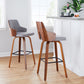 Stella 30" Fixed-Height Barstool - Set of 2 Cream By LumiSource | Bar Stools | Modishstore - 42