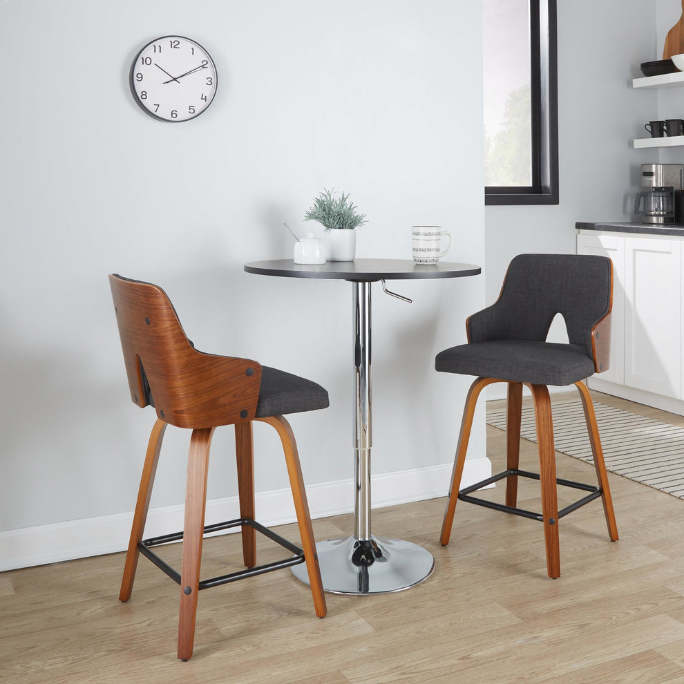 Stella 24" Fixed-Height Counter Stool - Set of 2 Cream By LumiSource | Counter Stools | Modishstore - 28