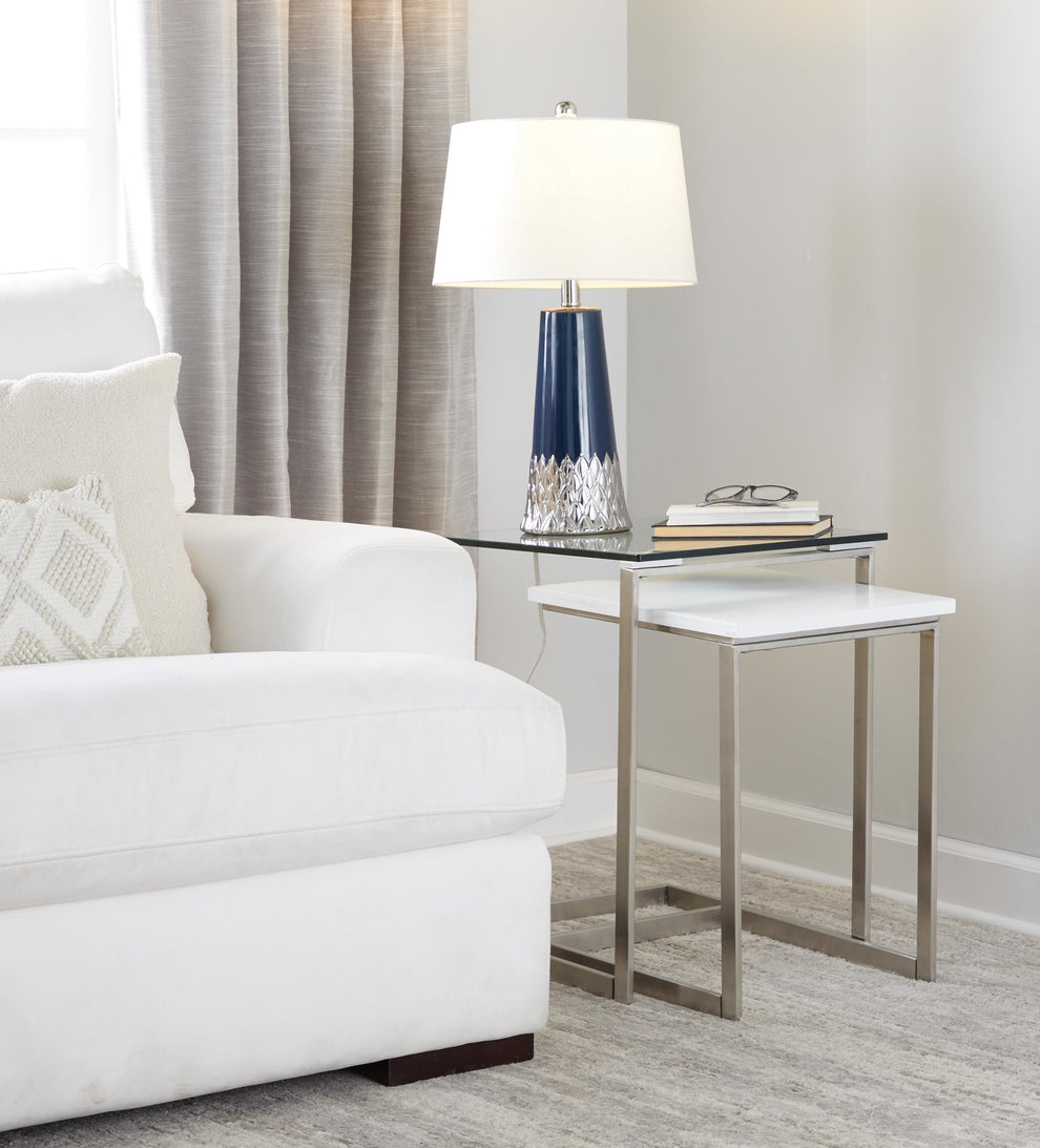 Penelope 22" Ceramic Table Lamp Blue By LumiSource | Table Lamps | Modishstore - 9