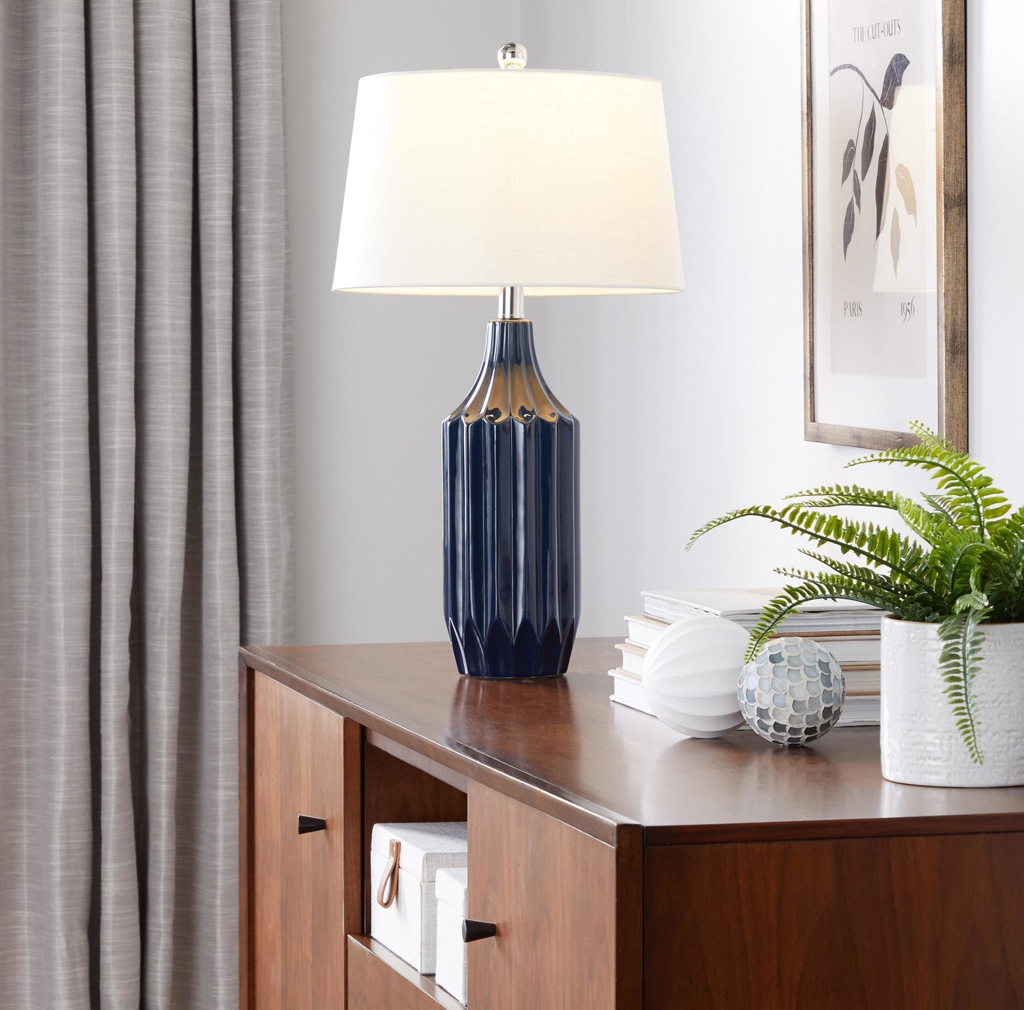 Stella 23" Ceramic Table Lamp Cream By LumiSource | Table Lamps | Modishstore - 8