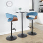 Vintage Mod Adjustable Height Barstool - Set of 2 Blue  By LumiSource | Bar Stools | Modishstore - 2