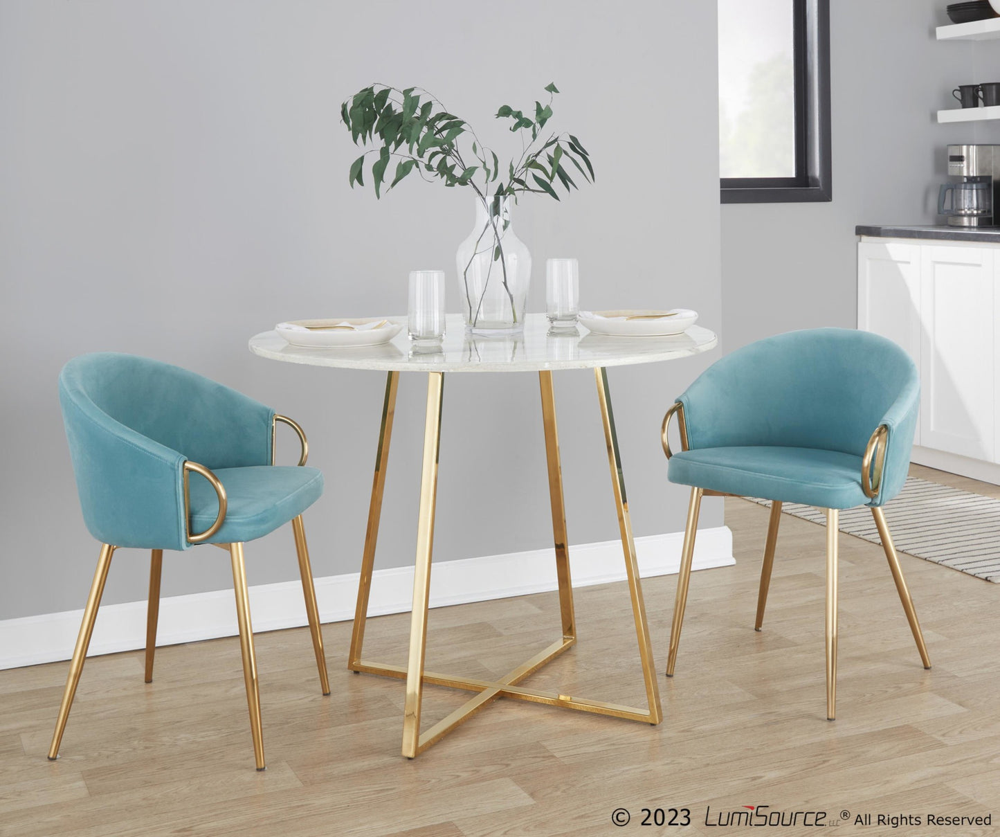 Claire Chair - Set of 2 Blue By LumiSource | Dining Chairs | Modishstore