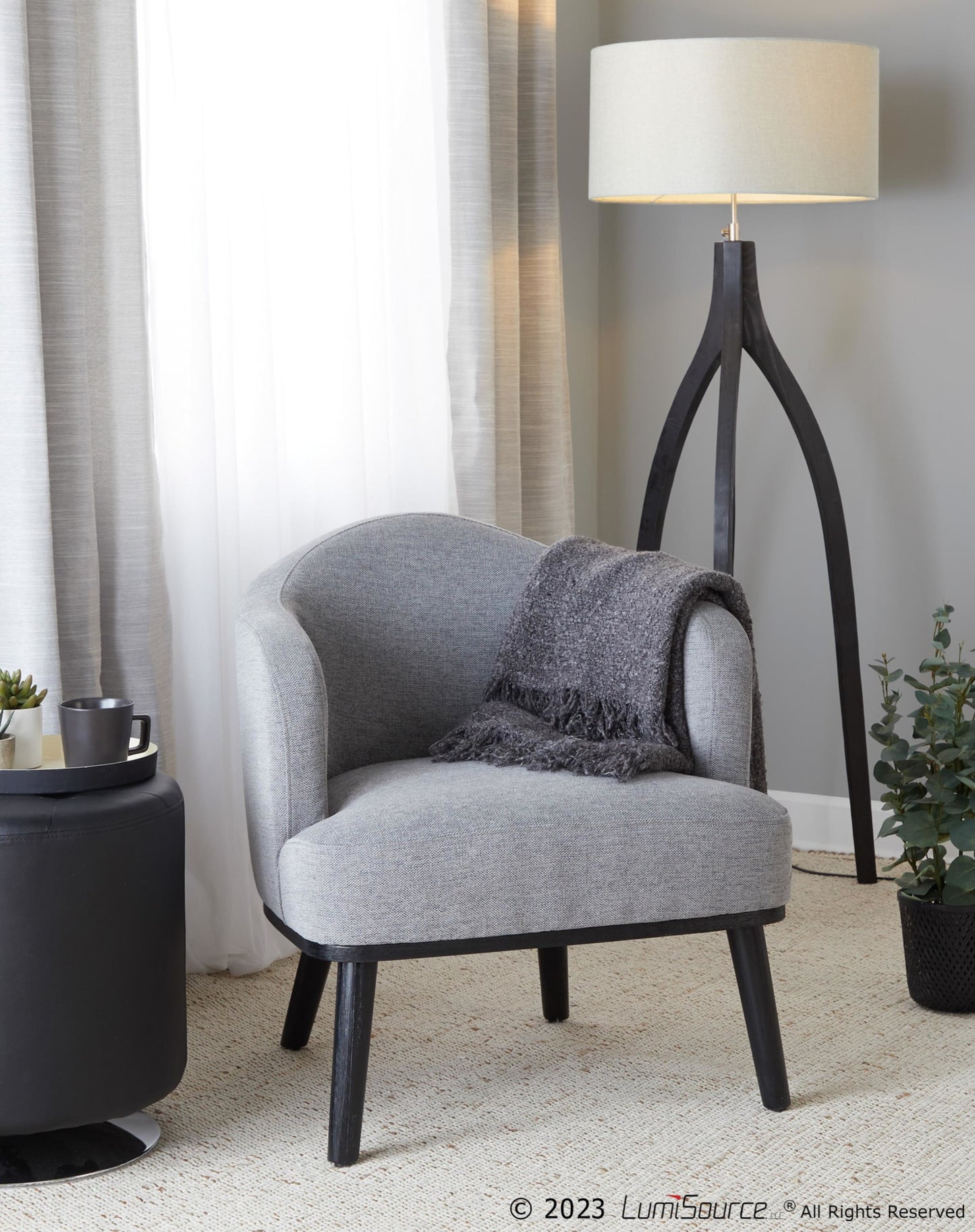 Ahoy Accent Chair Gray By LumiSource | Accent Chairs | Modishstore