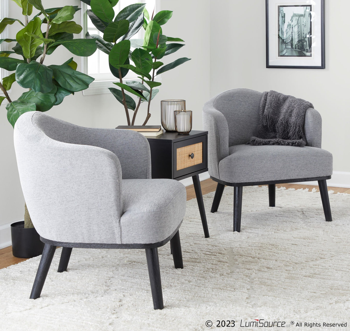 Ahoy Accent Chair Gray By LumiSource | Accent Chairs | Modishstore - 2