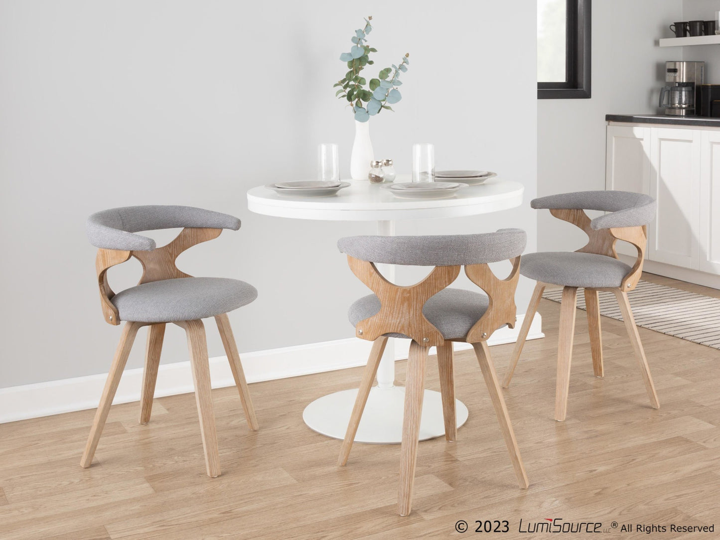 Gardenia Chair Cream By LumiSource | Dining Chairs | Modishstore - 8