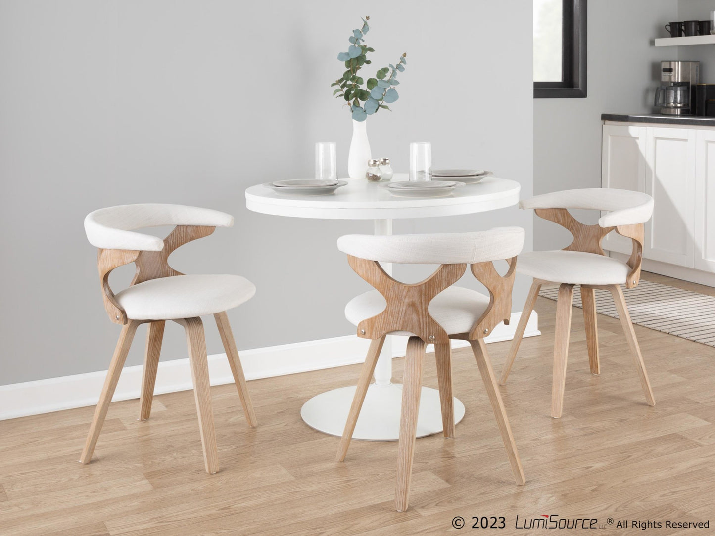 Gardenia Chair Cream By LumiSource | Dining Chairs | Modishstore