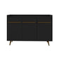 Manhattan Comfort Bradley Buffet 53.54 Stand with 4 Shelves Black | Sideboards | Modishstore-2