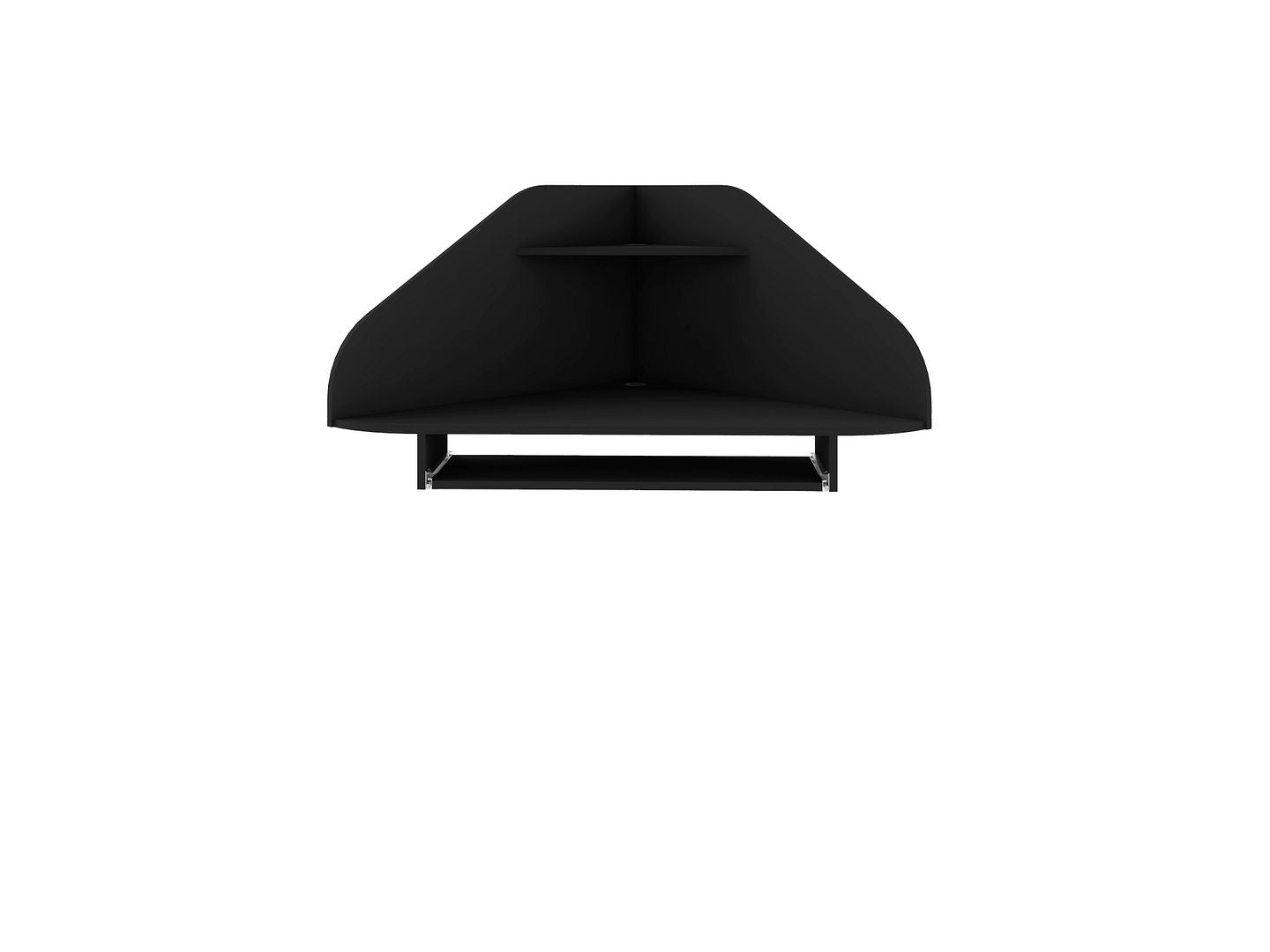 Manhattan Comfort Bradley Floating Corner Desk with Keyboard Shelf in White | Desks | Modishstore-4